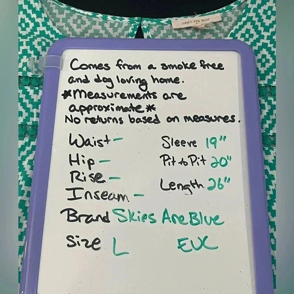 Skies are Blue size L rayon pullover blouse EUC - Picture 7 of 10